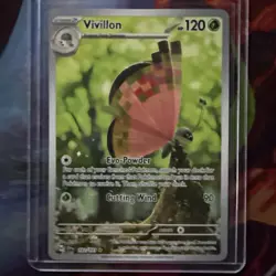 Pokemon TCG Vivillon Holo Illustration Rare Card SV08 Surging Sparks 193/191 - Image 1