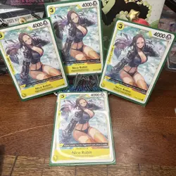 4x Nico Robin OP07-104 Uncommon PLAYSET 500 Years Future One Piece TCG Card Game - Image 1