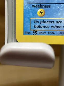 ERROR Pokemon TCG Krabby Card Fossil Ink Blot Error Misprint, WOTC 1999 Vintage - Image 4