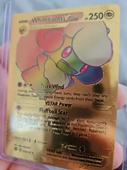 Whimsicott Vstar Gold Foil Fan Art Vinyl Textured Collector Pokemon Card - Image 4