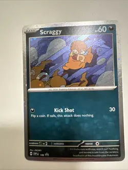 Scraggy SVP#186 Pokemon Scarlet & Violet Promo Cards Cosmos Holo - LP - Image 1