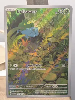 Pokemon TCG Bulbasaur Holo Card 166/165 Scarlet & Violet 151 Illustration Rare - Image 1