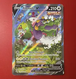 Pokemon Tornadus V Full Art Ultra Rare Holo 185/198 Chilling Reign Card English - Image 1