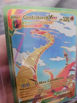 Centiskorch VMAX Rainbow Foil Fan Art Textured Collector Card HP320 - Image 3