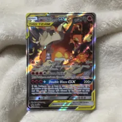 Pokemon Reshiram & Charizard GX TAG TEAM Ultra Rare Holo Card SM201 270 HP - Image 1