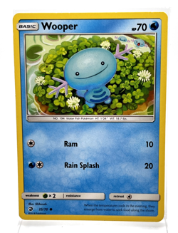 Wooper 25/70 Pokemon Card 2018 Dragon Majesty LP - Image 1