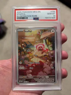 PSA 10 Stufful Illustration Rare Pokemon Card - Mega Evolution - Image 1