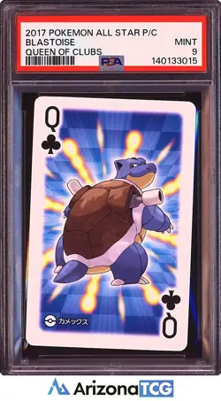 Pokemon 2017 Blastoise Queen Of Clubs All Star Playing Cards Japanese PSA 9 - Image 1
