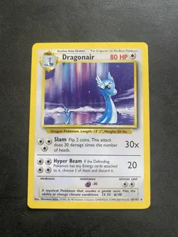 Dragonair 18/102 Non Holo Rare Base Set Pokemon Card Wotc Vintage Near Mint - Image 1