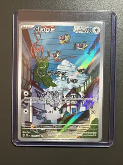 Chatot 181/162 Pokemon TCG SV05: Temporal Forces Holofoil Illustration Rare Card - Image 1