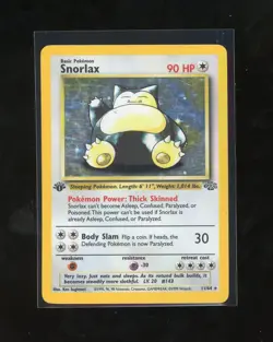1ST EDITION 1999 Pokemon Jungle Snorlax 11/64 Holo Foil Rare WOTC - Image 1
