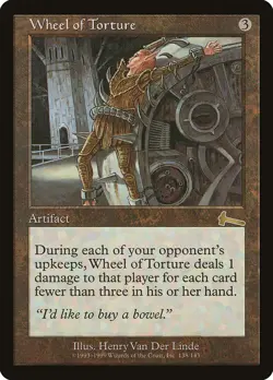Urza's Legacy Wheel of Torture MTG Magic the Gathering LP - Image 1