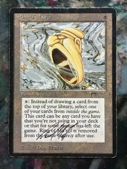 MTG Ring of Ma'ruf Arabian Nights HP Signed Dan Frazier Reserved List 1993 - Image 1