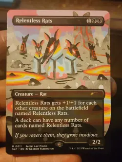 MTG Relentless Rats - Secret Lair Promo - NM - 2023 - Image 1