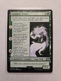Summon: Fenrir - Final Fantasy - LP - Uncommon - Enchantment Creature - MTG - Image 1