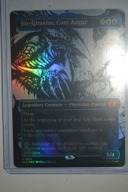 mtg jin-gitaxias core augur full art foil mint in sleeve and top loader - Image 1