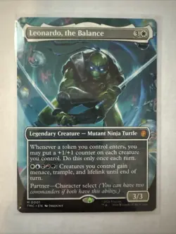 Leonardo, the Balance (0001) (Borderless) Commander: Ninja Turtle TMNT Mythic - Image 1