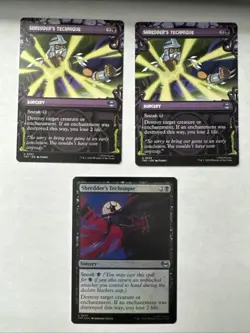 3x Shredder's Technique (Showcase + Foil) Teenage Mutant Ninja Turtles TMNT MTG - Image 1