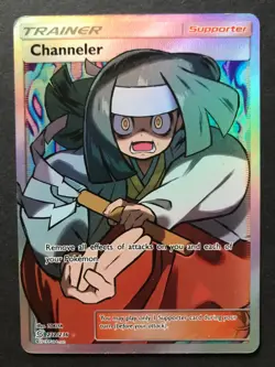 Channeler 232/236 Unified Minds SM FULL ART Trainer HOLO RARE Pokemon Card LP - Image 1
