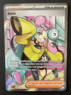 Iono 254/193 Paldea Evolved FULL ART Trainer ULTRA RARE HOLO Pokemon Card NM - Image 1