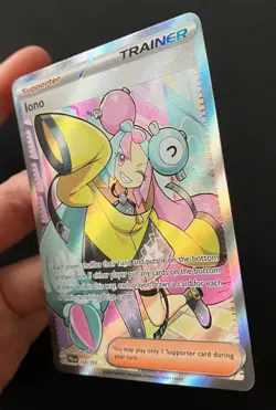 Iono 254/193 Paldea Evolved FULL ART Trainer ULTRA RARE HOLO Pokemon Card NM - Image 4