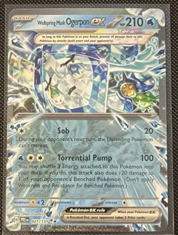 Wellspring Mask Ogerpon ex 027/131 Double Rare Prismatic Evolutions Holo NM - Image 1