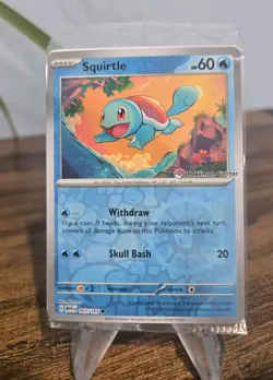 SEALED Squirtle Pokemon Center Exclusive Reverse Holo 007/165 Pokemon TCG Promo - Image 1
