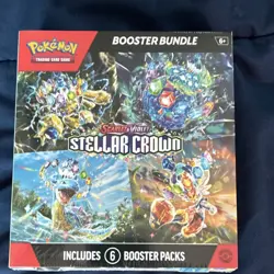 Pokemon TCG Scarlet & Violet Stellar Crown Booster Packs 6ct Lapras Cinderace - Image 1