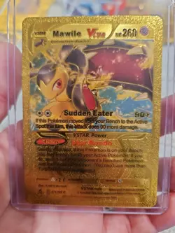 Pokemon Mawile VSTAR Gold Foil Fan Art Textured Collector Card HP260 071/195 - Image 1