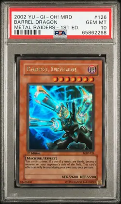 Barrel Dragon MRD-126 1st Edition Ultra Rare Yugioh PSA 10 *268 - Image 1