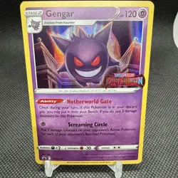 Pokemon TCG Gengar SWSH241 Lost Origin Stamped Prerelease Black Star - Image 1