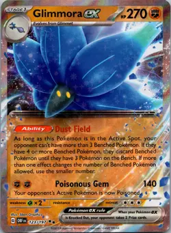 Glimmora ex 123/197 Double Rare SV03: Obsidian Flames NM Pokemon - Image 1