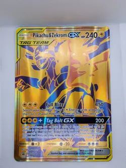 Pikachu & Zekrom GX SM248 Jumbo Full Art Tag Team Holo Promo Pokemon TCG Eng - Image 3