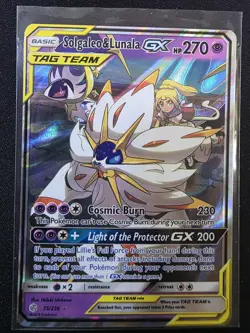 Pokemon Solgaleo & Lunala GX 75/236 Cosmic Eclipse Ultra Rare TAG TEAM Full Art… - Image 1