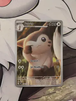 Pokemon TCG Furret 168/159SV09: Journey Together Holo Illustration Rare - Image 1