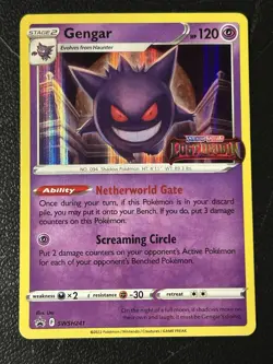 Gengar SWSH241 Prerelease Promo NM Pokemon Lost Origin Holo - Image 1