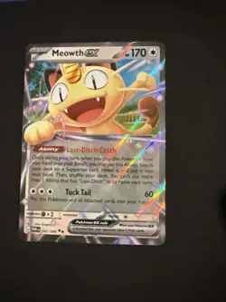 Pokemon Meowth EX: Perfect Order (POR) 062/088 Full Art Holo Double Rare NM 1 - Image 1