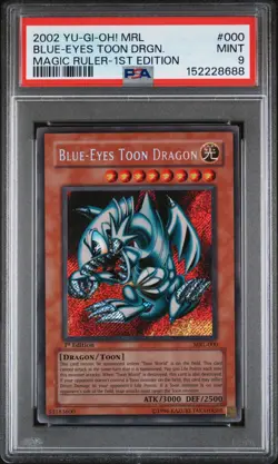 Blue Eyes Toon Dragon MRL-000 1st Edition Secret Rare Yugioh PSA 9 *688 - Image 1