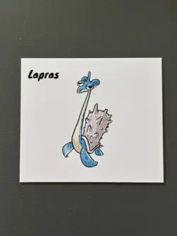 Lapras Derpy Fan Art Mini Sticker - Pokemon - Image 1