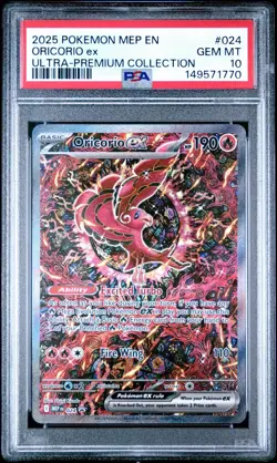 2025 Pokemon MEP EN Black Star Promo Oricorio EX #024 PSA 10 GEM MINT - Image 1