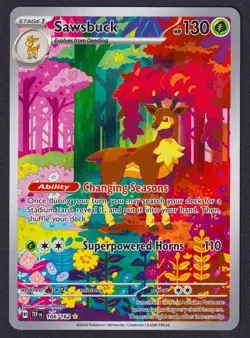 Pokemon - Sawsbuck - 166/162 - Temporal Forces - Illustration Rare - NM - Image 1