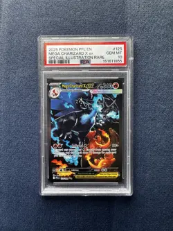 Pokemon Mega Charizard X EX 125/094 Phantasmal Flames SIR PSA 10 - Image 1