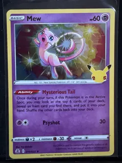 Pokemon Mew Holo Celebrations 011/025 Holo Rare 2021 25th Anniversary - Image 1