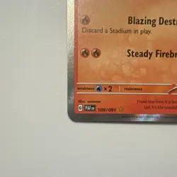 Pokemon TCG Charmander Shiny Rare Holo SV: Paldean Fates 109/091 Basic 70 HP - Image 5