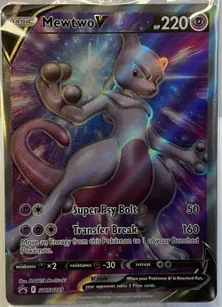 Pokemon SWSH TCG Black Star Promos Mewtwo V (Sealed) - Image 1