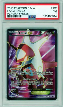 2013 Pokemon Latias EX Plasma Freeze Full Art #112 PSA 7 - Image 1