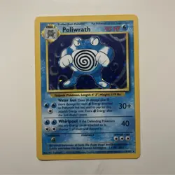 Poliwrath 13/102 Pokemon Base Set Holo Rare - HP/DMG - Image 1