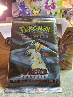 🔥🔥🔥 VINTAGE POKEMON NEO GENESIS BOOSTER PACK 🔥🔥🔥💎 TYPHLOSION ART – WOTC - Image 3