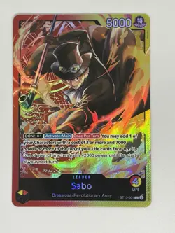 Sabo ST13-001 - One Piece CCG - Ultra Deck - Three Brothers Foil Leader - Image 1