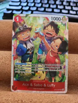 Ace & Sabo & Luffy OP13-007 - One Piece TCG Carrying On His Will SR NM - Image 1